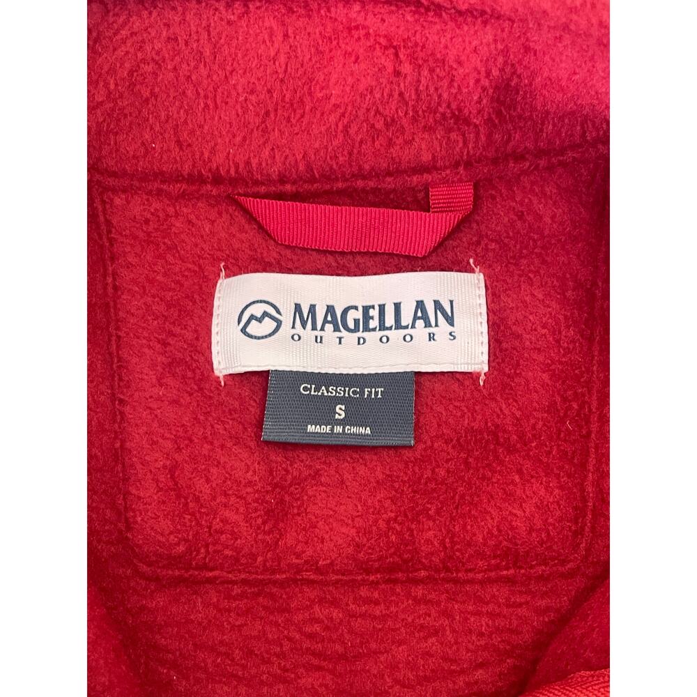 NWT Magellan Outerwear Fleece Full Zip Jacket Red Dahlia Outdoors Mens Small - Picture 3 of 8